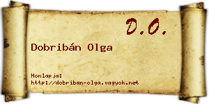 Dobribán Olga névjegykártya